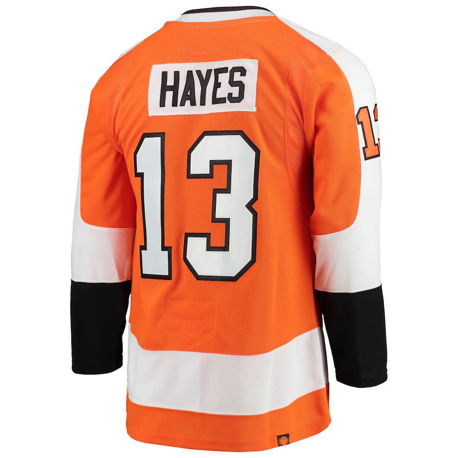 P.Flyers #13 Kevin Hayes Home Primegreen Authentic Pro Player Jersey Orange Stitched American Hockey Jerseys CustomName