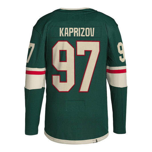 M.Wild #97 Kirill Kaprizov Primegreen Authentic Pro Home Player Jersey Green Stitched American Hockey Jerseys CustomName