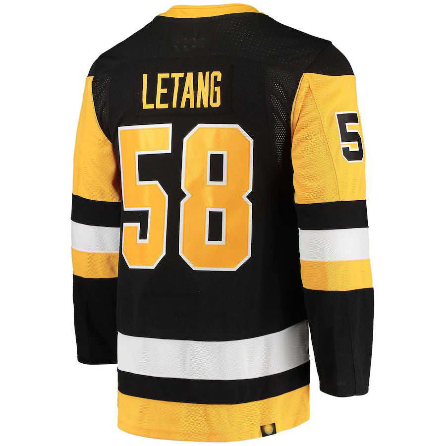 P.Penguins #58 Kris Letang Home Primegreen Authentic Pro Player Jersey  Black Stitched American Hockey Jerseys CustomName