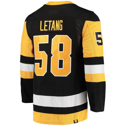 P.Penguins #58 Kris Letang Home Primegreen Authentic Pro Player Jersey  Black Stitched American Hockey Jerseys CustomName