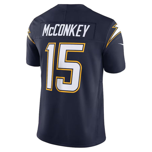 LA.Chargers #15 Ladd McConkey Navy Alternate Super Chargers Vapor F.U.S.E. Limited American Football Jerseys