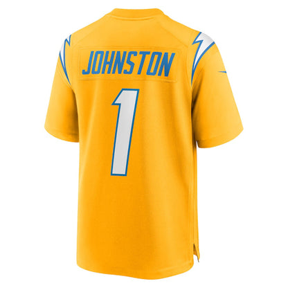 LA.Chargers #1 Quentin Johnston Gold Alternate Charger Power Game Player Stitched American Football Jerseys