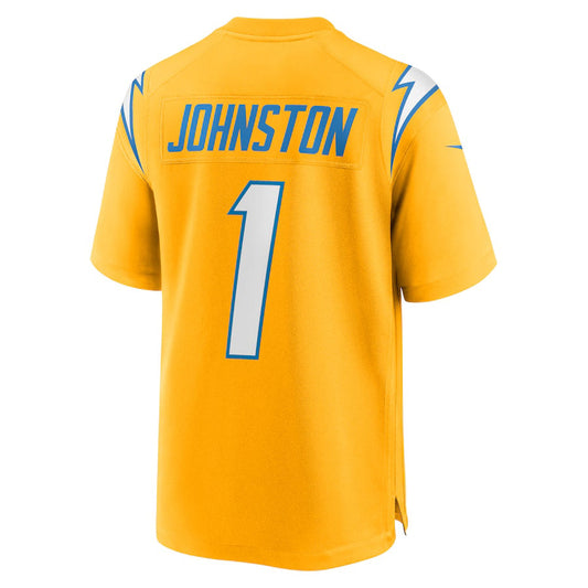 LA.Chargers #1 Quentin Johnston Gold Alternate Charger Power Game Player Stitched American Football Jerseys