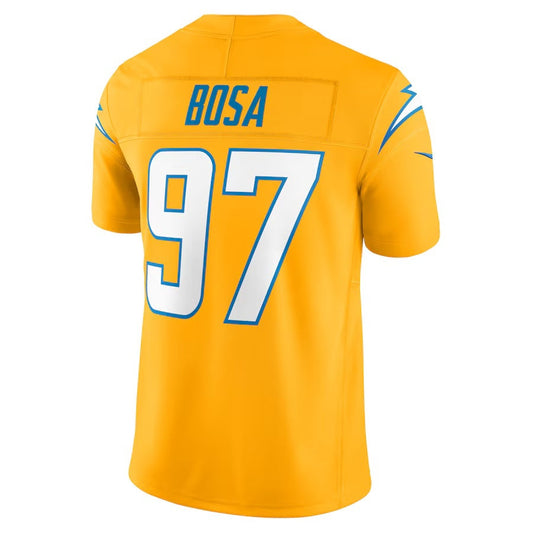 LA.Chargers #92 Joey Bosa Gold Alternate Charger Power Vapor F.U.S.E. Limited American Football Jerseys