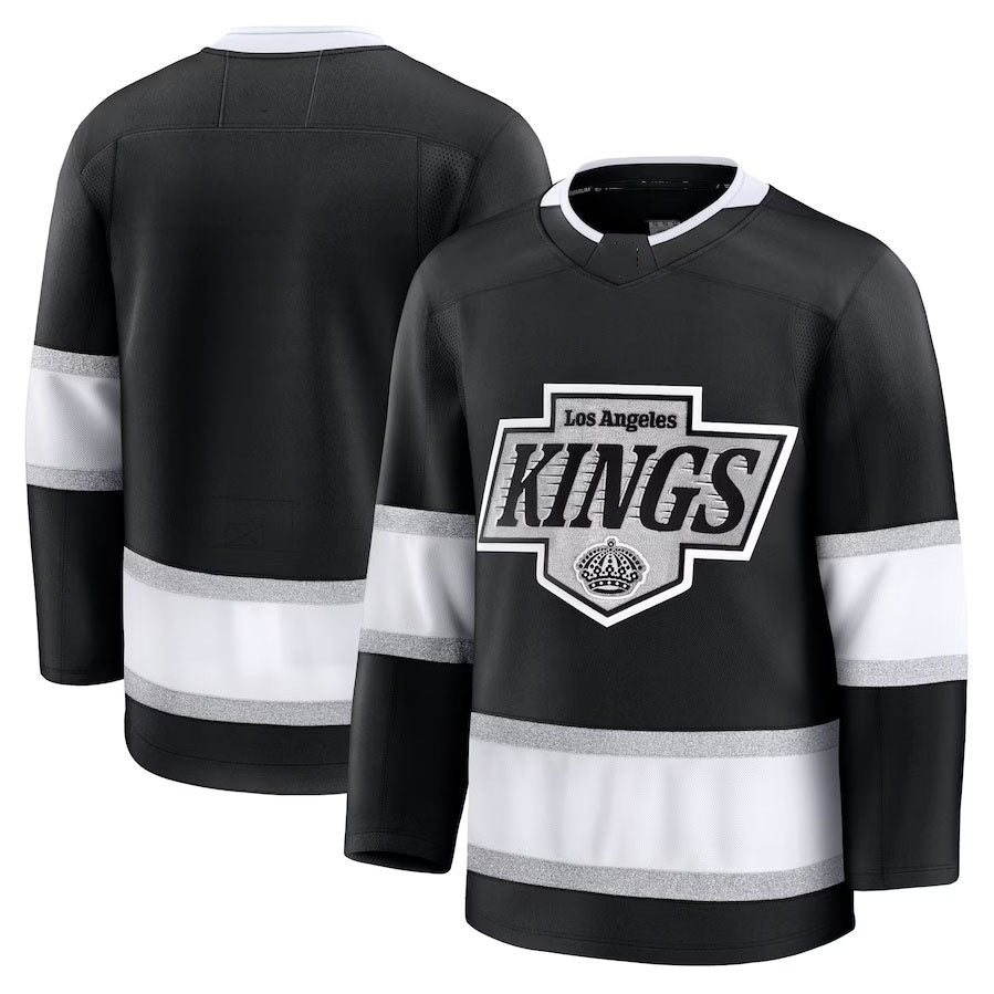LA.Kings Fanatics Home Premium Jersey - Black Stitched American Hockey Jerseys CustomName