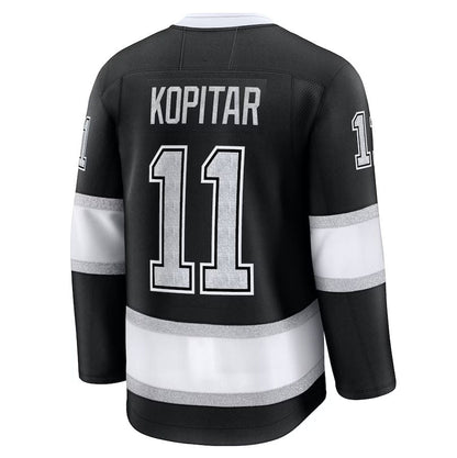 LA.Kings #11 Anze Kopitar Fanatics Home Premium Jersey - Black Stitched American Hockey Jerseys CustomName