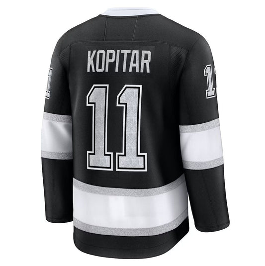LA.Kings #11 Anze Kopitar Fanatics Home Premium Jersey - Black Stitched American Hockey Jerseys CustomName
