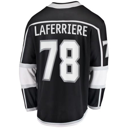 LA.Kings #78 Alex Laferriere Fanatics Home Premier Breakaway Player Jersey - Black Stitched American Hockey Jerseys CustomName