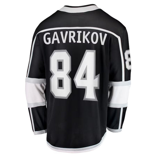 LA.Kings #84 Vladislav Gavrikov Fanatics Home Breakaway Jersey - Black Stitched American Hockey Jerseys CustomName