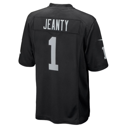 LV.Raiders #1 Ashton Jeanty Black 2025 Draft First Round Pick Game Stitched American Football Jerseys