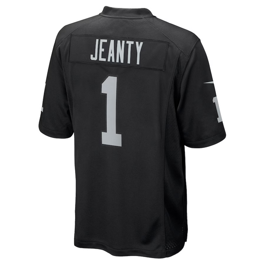 LV.Raiders #1 Ashton Jeanty Black 2025 Draft First Round Pick Game Stitched American Football Jerseys