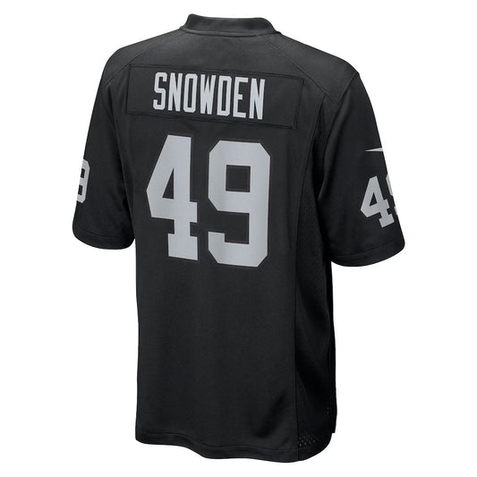 LV.Raiders #49 Charles Snowden Black Team Game American Football Jerseys