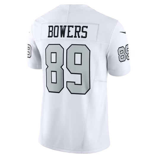 LV.Raiders #89 Brock Bowers White Alternate Vapor F.U.S.E. Limited American Football Jerseys