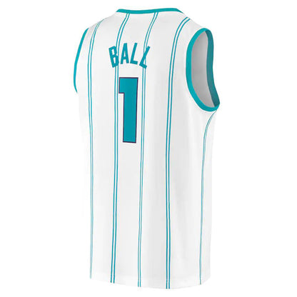 C.Hornets #1 LaMelo Ball Fanatics Branded 2022-23 Fast Break Replica Jersey White Association Edition Stitched American Basketball Jersey