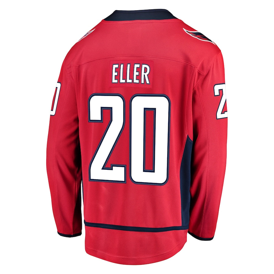 W.Capitals #20 Lars Eller Fanatics Branded Home Breakaway Player Jersey  Red Stitched American Hockey Jerseys CustomName