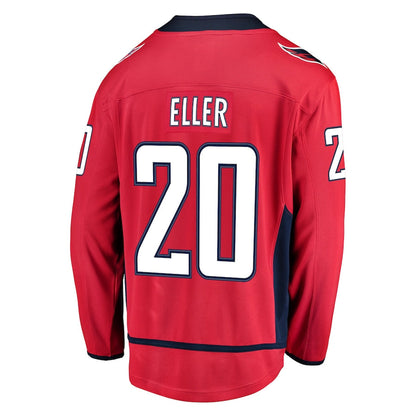 W.Capitals #20 Lars Eller Fanatics Branded Home Breakaway Player Jersey  Red Stitched American Hockey Jerseys CustomName