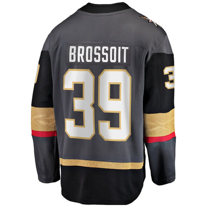 V.Golden Knights #39 Laurent Brossoit Fanatics Branded Home Breakaway Player Jersey  Gray Stitched American Hockey Jerseys CustomName