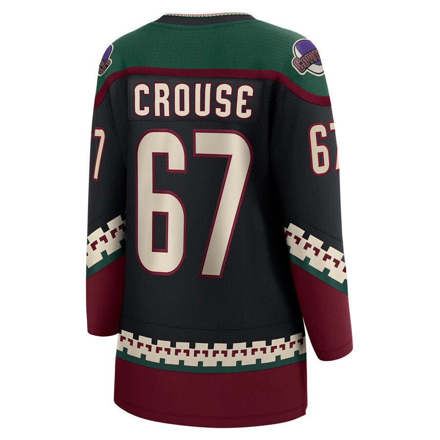 A.Coyotes #67 Lawson Crouse Fanatics Branded Home Breakaway Player Jersey Black Stitched American Hockey Jerseys CustomName