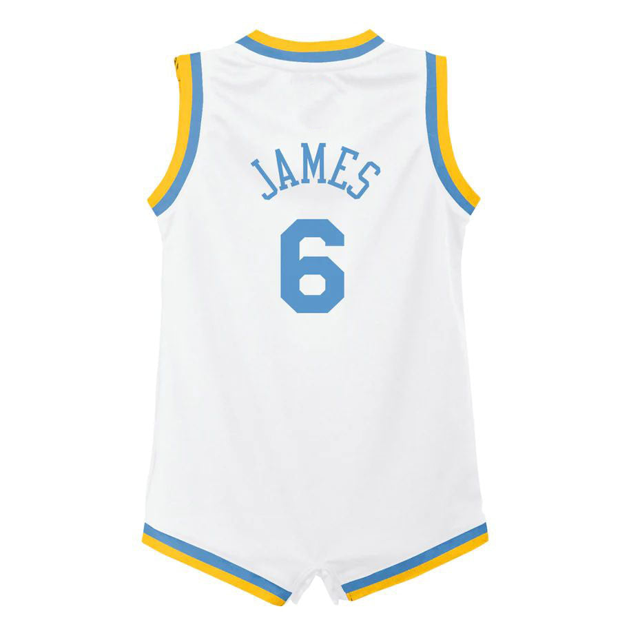 LA.Lakers #6 LeBron James Infant 2022-23 Swingman Jersey White Classic Edition White Stitched American Basketball Jersey
