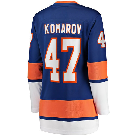 NY.Islanders #47 Leo Komarov Fanatics Branded Home Breakaway Player Jersey Royal Stitched American Hockey Jerseys CustomName