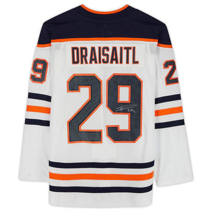 E.Oilers #29 Leon Draisaitl Fanatics Authentic Autographed White Stitched American Hockey Jerseys CustomName
