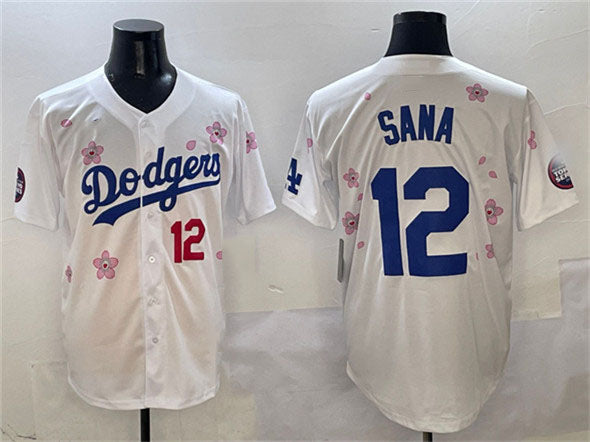 Los Angeles Dodgers #12 Sana White 2025 Tokyo Series Limited Stitched Baseball Jersey