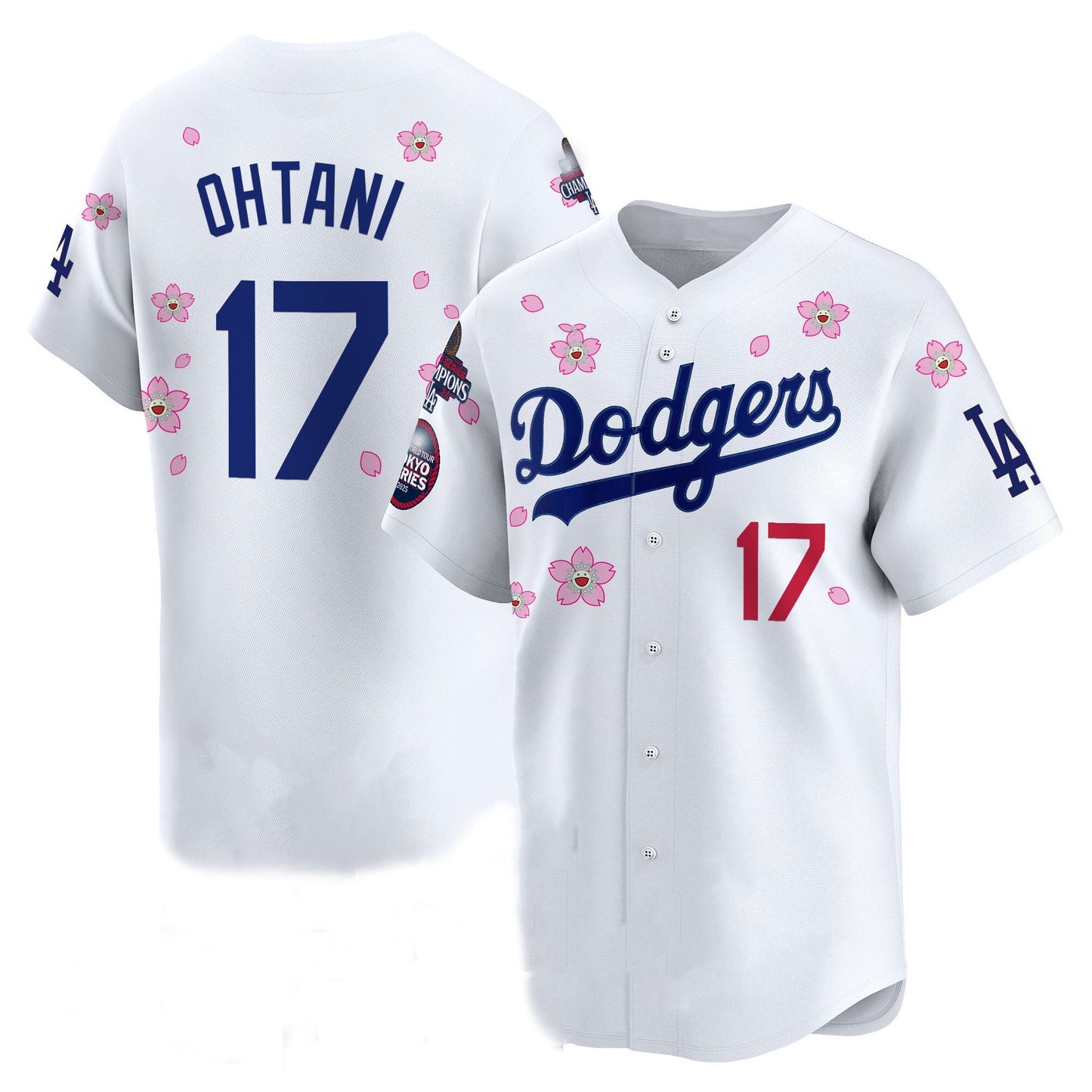 Los Angeles Dodgers #17 Shohei Ohtani 2025 World Series Champions Patch Vapor Premier Limited Jersey - Stitched Baseball Jersey
