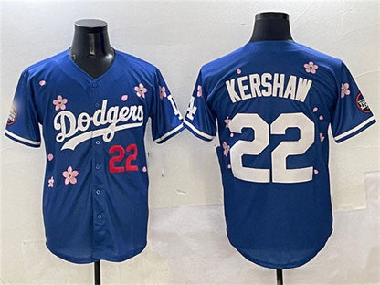Los Angeles Dodgers #22 Clayton Kershaw Royal 2025 Tokyo Series Limited Stitched Baseball Jersey