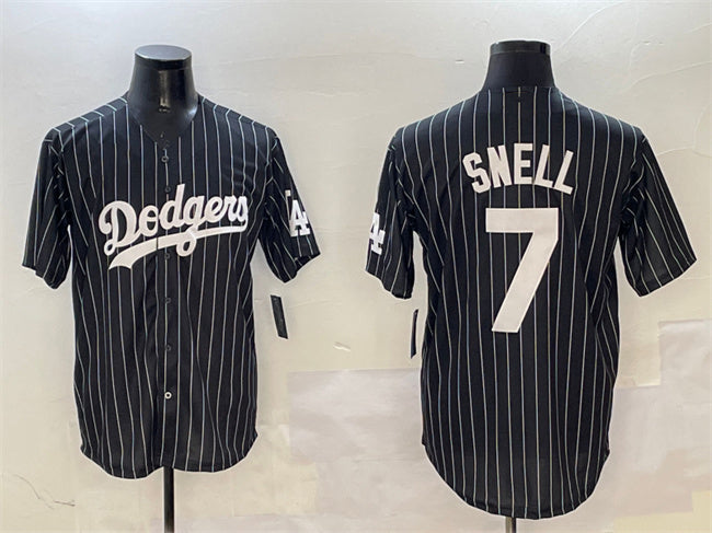 Los Angeles Dodgers #7 Blake Snell Black Cool Base Stitched Baseball Jersey