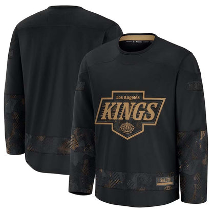 L.Angeles Kings Fanatics 2024 Military Appreciation Practice Jersey - Black Stitched American Hockey Jerseys CustomName