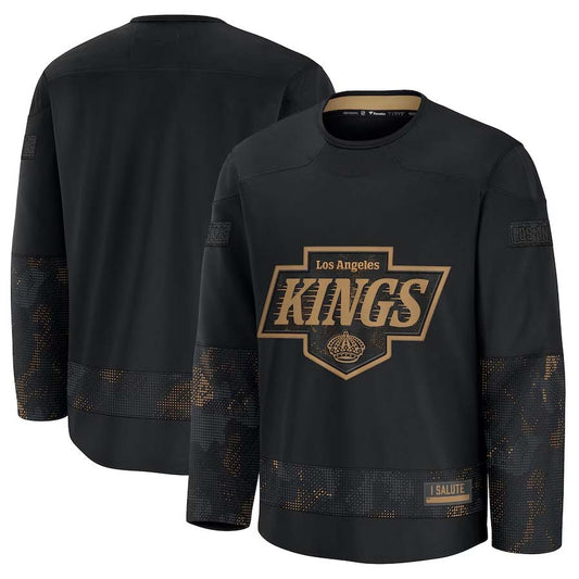 L.Angeles Kings Fanatics 2024 Military Appreciation Practice Jersey - Black Stitched American Hockey Jerseys CustomName