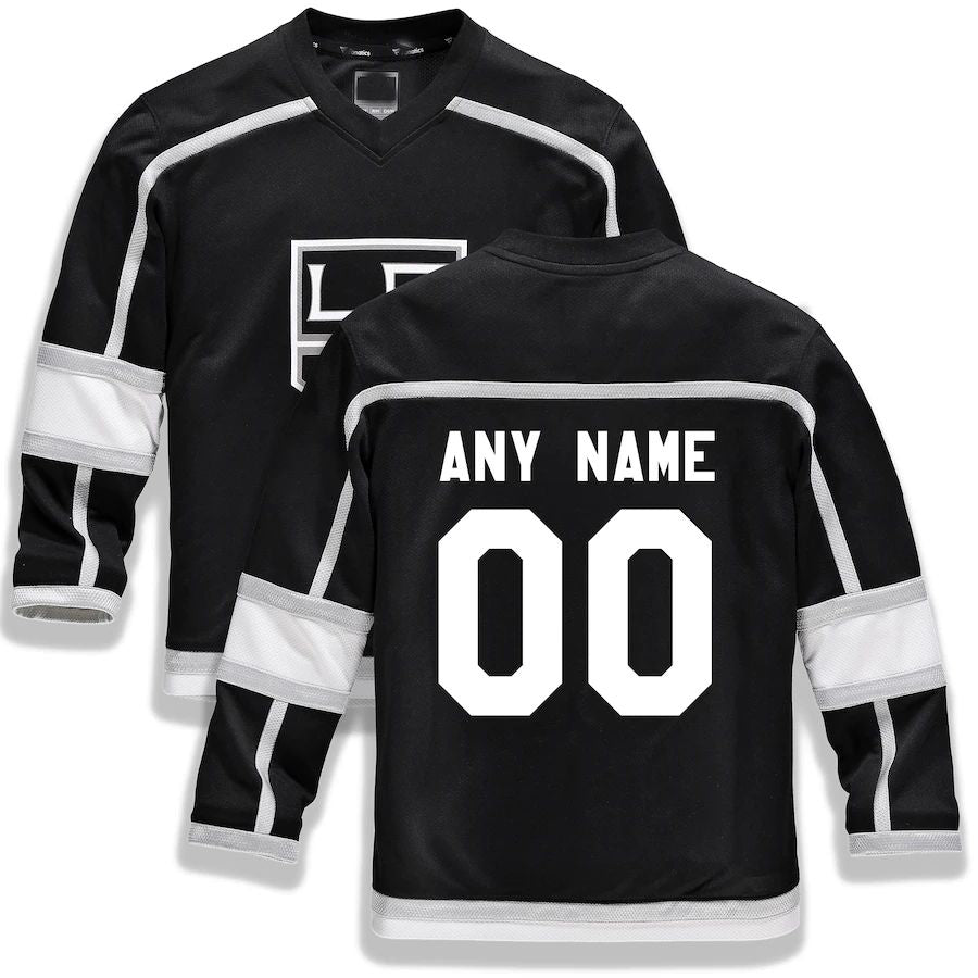 Custom LA.Kings Fanatics Branded Home Replica  Black Stitched American Hockey Jerseys CustomName