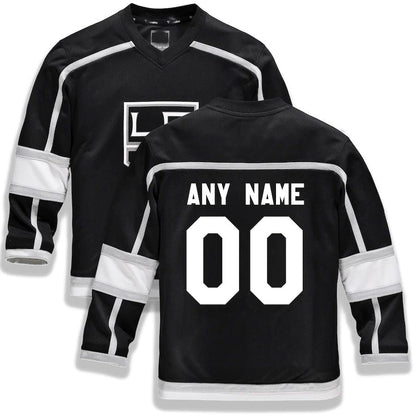 Custom LA.Kings Fanatics Branded Home Replica  Black Stitched American Hockey Jerseys CustomName