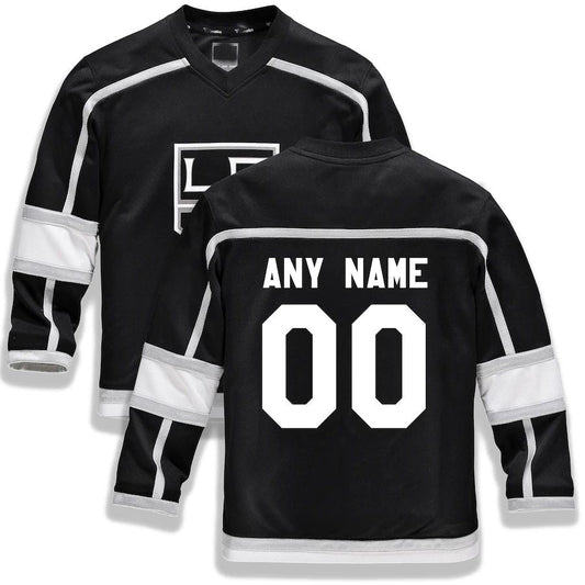 Custom LA.Kings Fanatics Branded Home Replica  Black Stitched American Hockey Jerseys CustomName