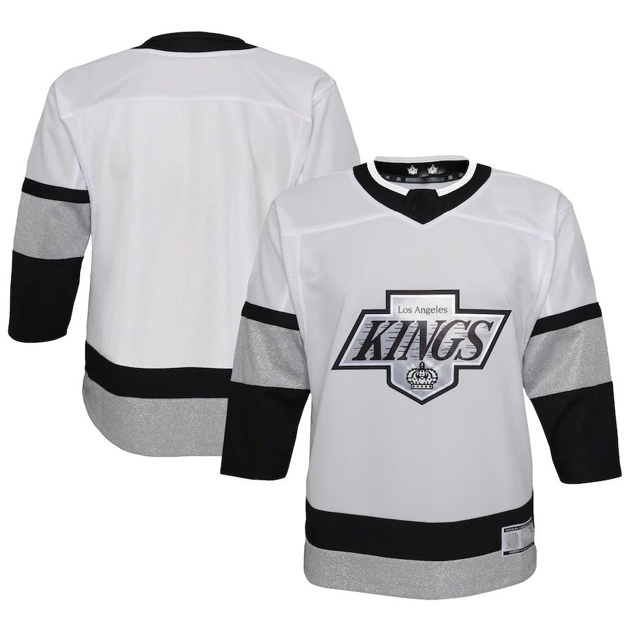 LA.Kings 2021-22 Alternate Premier Jersey White Stitched American Hockey Jerseys CustomName