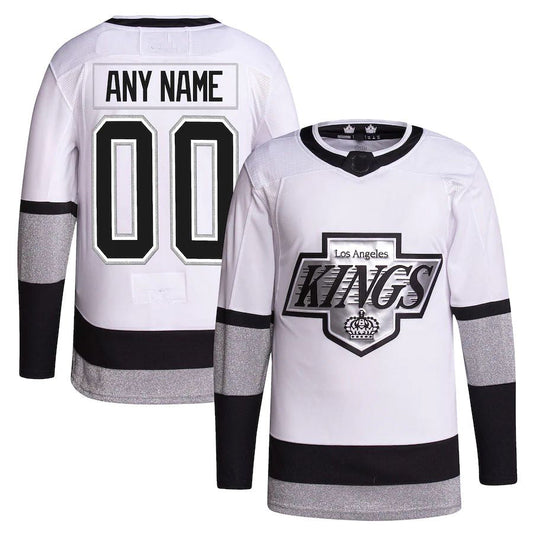 Custom LA.Kings 2021-22 Alternate Primegreen Authentic Pro Jersey White Stitched American Hockey Jerseys CustomName
