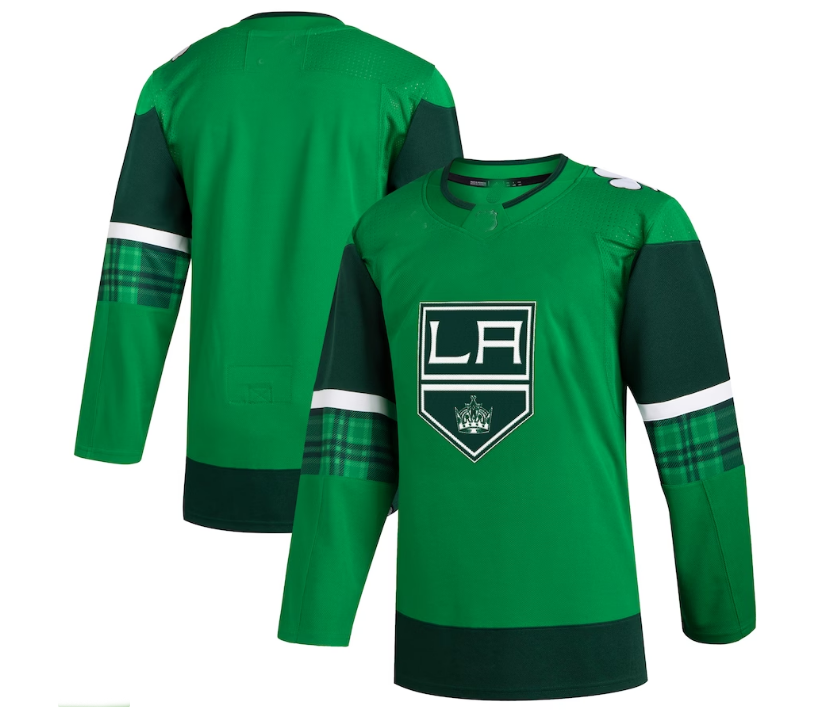 LA.Kings 2023 St. Patrick's Day Primegreen Authentic Jersey - Kelly Green Stitched American Hockey Jerseys CustomName