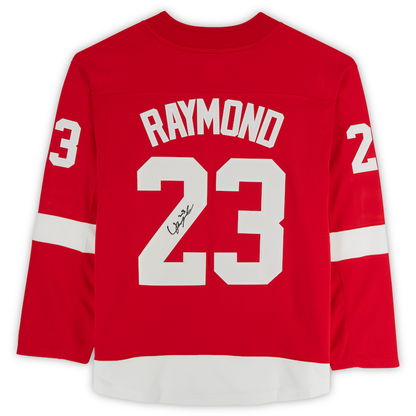 D.Red Wings #23 Lucas Raymond Fanatics Authentic Autographed Fanatics Breakaway Jersey Red Stitched American Hockey Jerseys CustomName