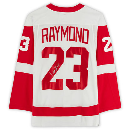 D.Red Wings #23 Lucas Raymond  Fanatics Authentic Autographed Jersey White Stitched American Hockey Jerseys CustomName
