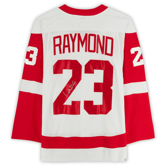 D.Red Wings #23 Lucas Raymond  Fanatics Authentic Autographed Jersey White Stitched American Hockey Jerseys CustomName