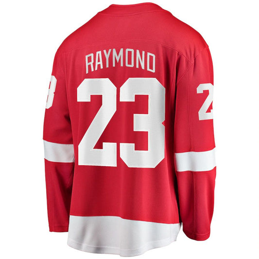 D.Red Wings #23 Lucas Raymond Fanatics Branded Home Breakaway Player Jersey  Red Stitched American Hockey Jerseys CustomName