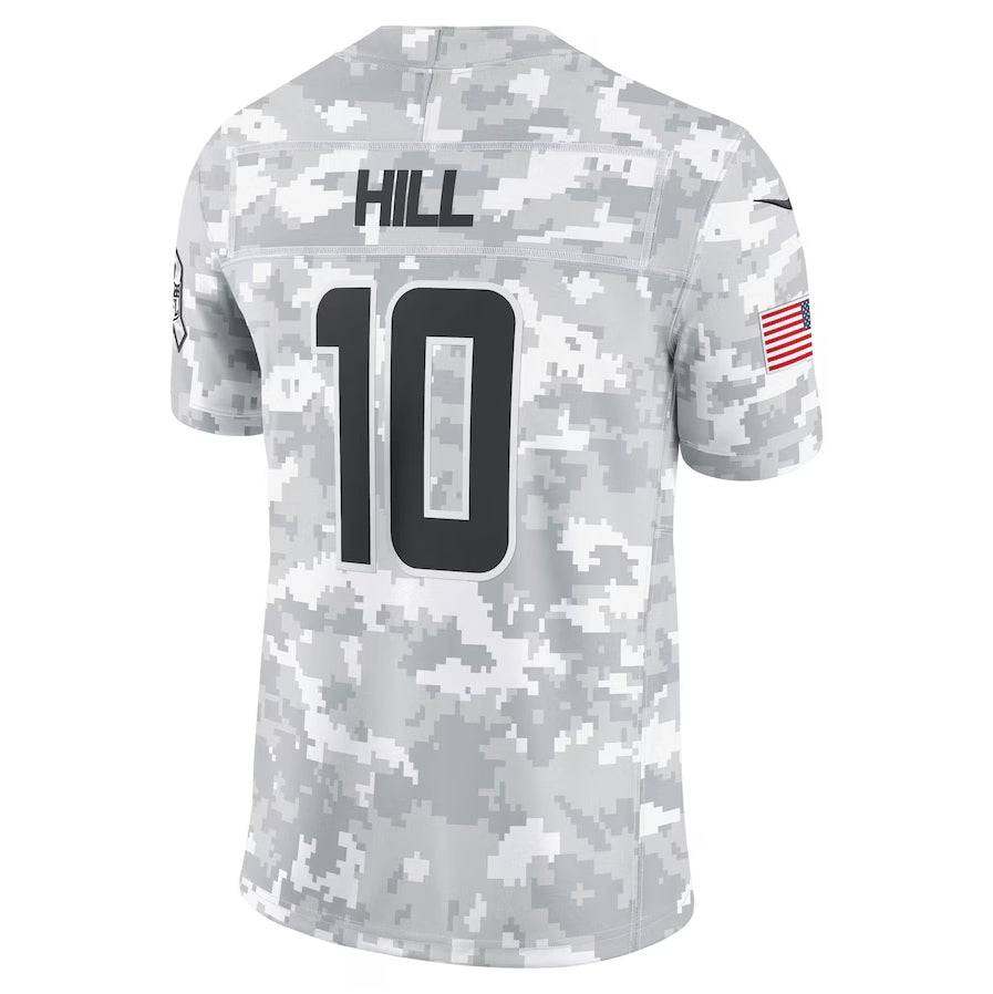 M.Dolphins #10 Tyreek Hill Arctic Camo 2024 Salute to Service Limited Stitched American Football Jerseys