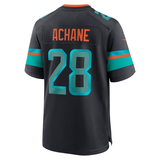 M.Dolphins #28 De¡¯Von Achane 2025 Rivalries Collection Game Jersey-CustomName - Pitch Blue Stitched American Football Jersey-CustomName