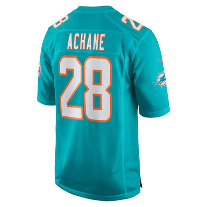M.Dolphins #28 Devon Achane Aqua Player Game Stitched American Football Jerseys