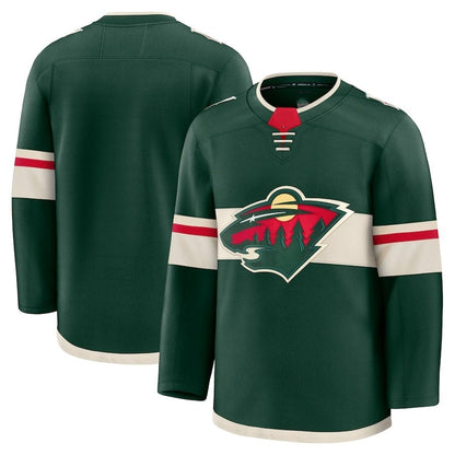 M.Wild Fanatics Home Premium Jersey - Green Stitched American Hockey Jerseys CustomName