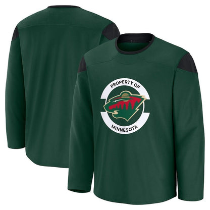 M.Wild Fanatics Team Practice Jersey - Green Stitched American Hockey Jerseys CustomName