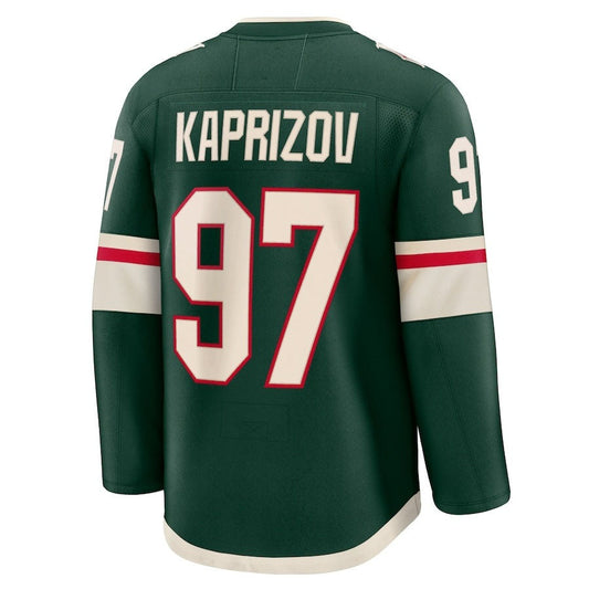 M.Wild #97 Kirill Kaprizov Fanatics Home Premium Jersey - Green Stitched American Hockey Jerseys CustomName