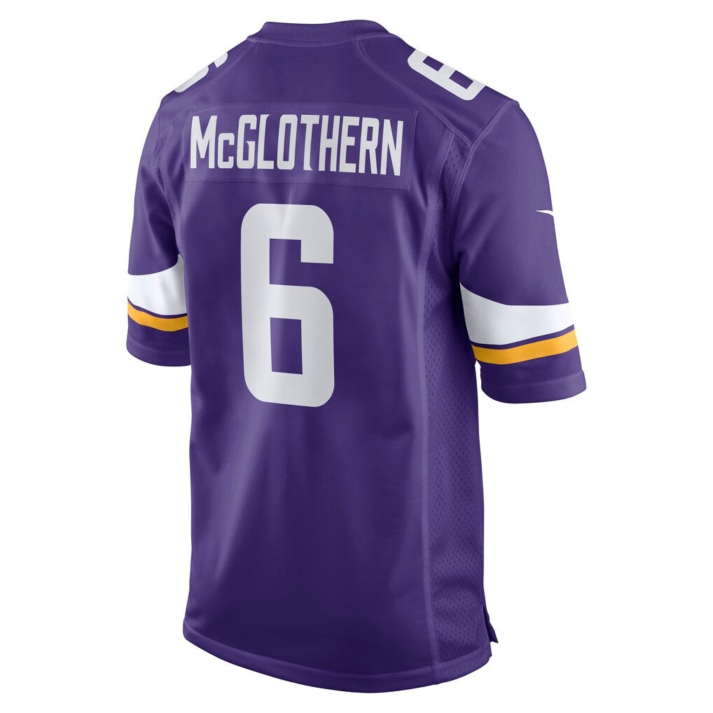 MN.Vikings #6 Dwight McGlothern Purple Team Game Stitched American Football Jerseys