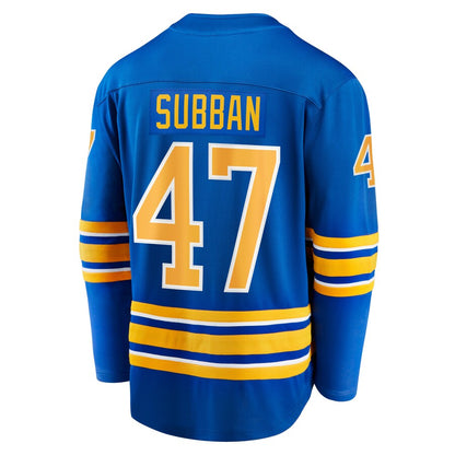 B.Sabres #47 Malcolm Subban Fanatics Branded Home Breakaway Player Jersey Royal Stitched American Hockey Jerseys CustomName