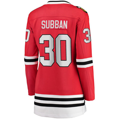 C.Blackhawks #30 Malcolm Subban Fanatics Branded Breakaway Home Player Jersey Red Stitched American Hockey Jerseys CustomName